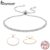 Bamoer Pulseira Brilhante De Prata 925 Para Festas Scb046