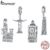Bamoer 925 Sterling Sliver Charme Big Ben Torre De Acessórios Pisa Pendant Série Para Pulseira