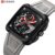 Relógio Masculino CURREN Marca Original Genuíno Multifuncional Quadrado Cronógrafo Mostrador Calendário Luminoso Pulseira De Silicone Casual Negócios Esportes Quartzo À Prova D’água 8461 XQ