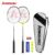 Kawasaki 2PCS Badminton Rackets UP-0160 Com Shuttleccoks De 3pcs + 1 Bag + 2 Grip Aluminum Para Iniciantes E Estudantes Strung