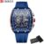 Relógios Masculinos Original CURREN Multifuncional Silicone Fashion Business Casual Sports Quartzo Analógico 8442 B