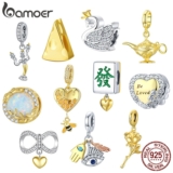 Bamoer Charmosa Prata 925 Com Colar De Pulseira De Ouro Série Amor Para DIY SCC1343