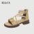 IELGY Versão Coreana Da Plataforma Suave Sandálias Romanas Soft Sole 2025 Summer Schoolgirl Versátil Flat Beach Shoes