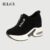 IELGY Zipper Casual Tênis Almofada Flats Cunha Salto Aumentando Esportes Da Moda