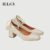 Sapatos De Casamento IELGY Bloco Vermelho Calcanhar Quadrado De Nó De Borboleta De Salto Alto Mulheres Branco Duas