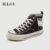 IELGY Sapatos De Lona Plataforma De Cano Alto Simples Com Cadarço Feminino Estilo De Rua