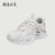 IELGY Daddy Sapatos Femininos 2025 Plataforma Versátil casual Tênis Branco