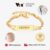 Vnox Marca Pulseira Personalizada Para Bebê Com Nomes Gravados Novas Jóias De Aço Inoxidável Folheadas A Ouro