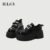 IELGY Sapatos De Couro Estilo Francês Hepburn Femininos Novos Mocassins Plataforma De Salto Alto Mary Jane Com Saias