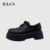 IELGY Sapatos Femininos De Cabeça Grande Com Sola Grossa Levantado Pequenos De Couro