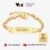 Vnox Pulseira Personalizada De Aço Inoxidável Banhado A Ouro De Jóias PersonalizadasGarota Menino Aniversário Presente