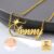 Vnox Nome Personalizado Colar De Placa De Para Mulheres Corrente De Aço Inoxidável Ouro Princesa BFF Jóias