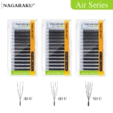 NAGARAKU U Shape 3D 4D 5D Suave Luz Natural Extensões De Cílios Fofo Vison Pele Falso Paralelo Maquiagem Suprimentos