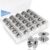 Kit Com 25 Bobinas Carretilha De Metal para Maquina reta INDUSTRIAL + Estojo