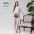 Lovito x Glenda Calça Casual Calça Bolso Simples Para Mulheres L67AD135 (Cáqui)