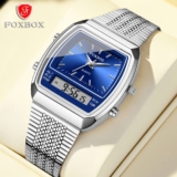LIGE Fashion Watch Quartz Sports Masculino Double Time Zone Display Semanal Relógio Digital À Prova D’água