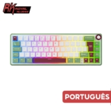 RK ROYAL KLUDGE R65 Português Greensand Gasket Teclado Mecânico Hot Swapple Com Fio
