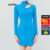 Lovito Vestido Curta Gola Alta Manga Longa Cut Out Basico Feminino LB324BRL353