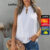 Lovito Regata Feminina Casual Lisa com decote detalhe Gota LNL35072