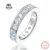 AnuClub Moissanite Aliança De Casamento Meia Eternidade Anéis D Cor VVS1 925 Prata Esterlina De Aniversário Para Homens