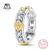 Anel De Casamento Moissanite De Corte Redondo AnuClub 3 Mm D/VVS1 Prata 925-Kit De Compromisso De Aniversário