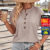 Lovito Camiseta Casual Feminina Manga Curta Lisa com Botões e sem cava LNL45020