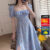 Lovito x Glenda Vestido Feminino Midi Busto Franzido com Cordão LNA37041