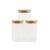 Conjunto de Potes de Vidro Herméticos com Tampa de Bambu – 3 peças