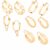 Brinco Argola Rommanel Infantil e Adulto Brincos Argolas folheado a ouro 18k