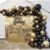 Kit 50 Balões Preto Tamanho 7 Polegadas + 25 Cromados Dourado Número 5 Para Festas e Aniversários OFF