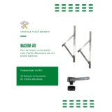 Kit Janela Maxim Ar – Braço 60cm – C/ Fecho – Madeira e Alumínio