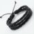 Pulseira bracelete masculino feminino de couro preto marrom 3 volta regulável três camadas