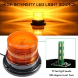 Giro Led Luz De Advertencia 12 24v  Sinalizador De Led Amarelo Giro Flex