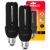 Kit 2 Lampadas Luz Negra Compacta 3U 20W 127V Ourolux
