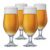 Taças Para Cerveja Jogo de Taças Para Chopp e Cerveja 4 Peças de Vidro 330ml Ruvolo