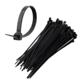 Abracadeira Flexivel Nylon 15cm Preto Poliamida 100 Pecas