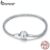 Bamoer 925 Sterling Silver Simples Pulseira Básica Fit Mulheres Orignal Declaração De Noivado Casamento Moda Opcional Pulseira Scb201