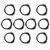 Kit 10 Aros Adaptador Gol Corsa Alto Falante 6 Polegadas Dianteiro