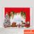 Painel Fundo Fotográfico Natal Cenário Janela Decorada Em Tecido Sublimado para Foto