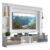 Estante com Espelho para TV até 65″ Multimóveis Oslo FG3390 Branca/Tenerife