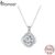 Bamoer Colar De Prata 925 Moissanite Simples E Moda Presente De Joalheria Para Mulheres