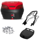 Bau Moto 30 Litros Pro Tork + Bagageiro Pop 110i