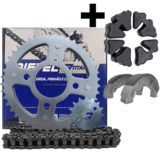 Kit Coroa Pinhao e Corrente Riffel Cg 160 + Bucha da Coroa + Lona