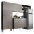 Cozinha Compacta Multimóveis Pequim FG2933 com Armário e Balcão Preta/Lacca Fumê