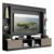 Estante com Suporte para TV até 65″ Multimóveis Moscou FG2747 Preta/Lacca Fumê