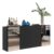 Aparador Buffet com Espelho Multimóveis Vegas FG3561 Preto
