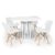 Conjunto Mesa de Jantar Redonda Talia Branca 120cm com 4 Cadeiras Eiffel Slim