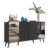 Aparador Buffet Retrô com Espelho Multimóveis Vegas FG3562 Preto