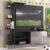 Estante com Painel TV 55″ e 2 portas França Multimóveis BR2473 Preto/Lacca Fumê