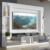 Rack c/ Painel e Suporte TV 65″ Portas c/ Espelho Oslo Multimóveis Branco/Tenerife